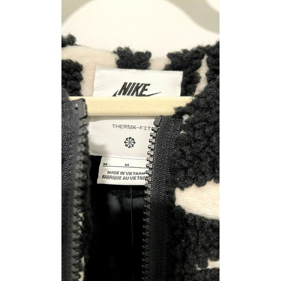 Nike Fleece High Pile Logo Long Coat Jacket Size Medium NWT - Picture 8 of 11